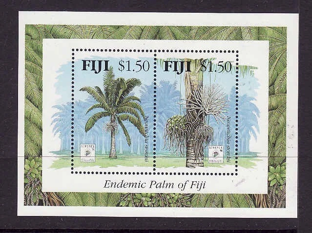 MINT 1994 FIJI ENDEMIC PALM OF FIJI MINI SHEET - SINGPEX EXPO - Image 1 of 1