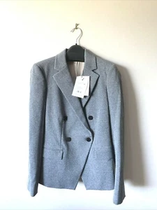 Theory Double-Breasted Angled Blazer Jacket size 0 in Gray - Picture 1 of 6