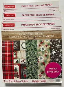 Craftsmart 12x12 Paper Pad-Variation-Sugar & Sparkle, Christmas Plaids, & More - Picture 1 of 7
