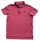 Vintage Y2K Abercrombie & Fitch Red Polo Muscle Fit Distressed Pink Mens Size M