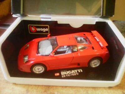 BELLISSIMA  AUTOVETTURA  BURAGO  : ' BUGATTI  EB 110  (1991)  ' (BBURAGO , 1/18) - Immagine 1 di 4