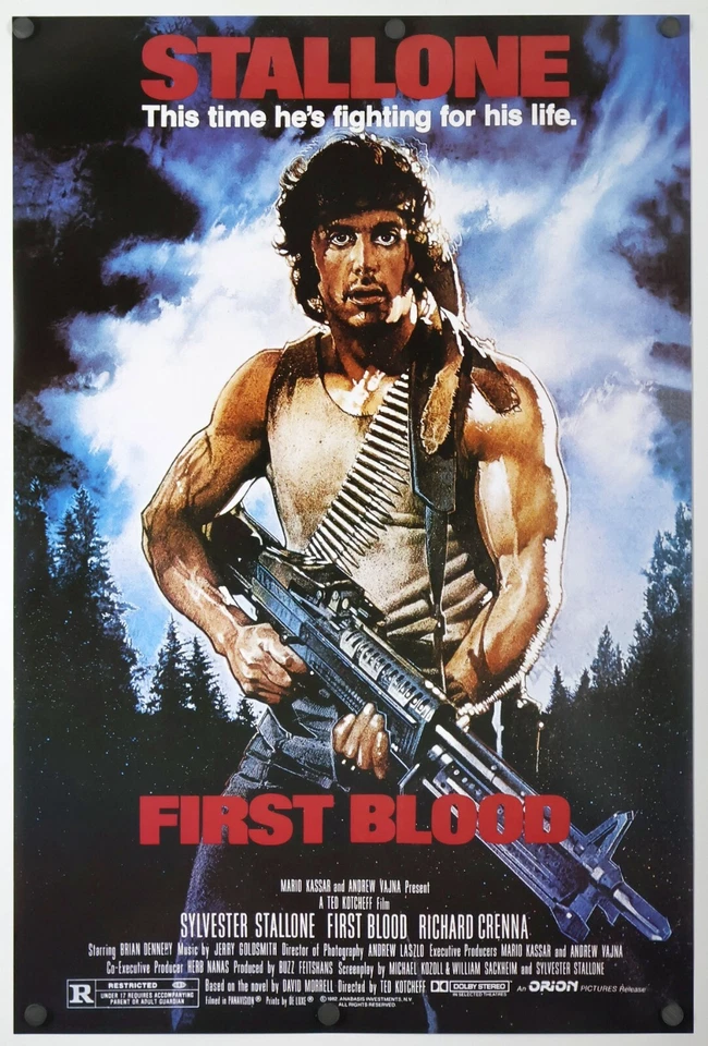 First Blood Rambo - Filmposter 24x36 - REPRINT - Stallone - Bild 1 von 1