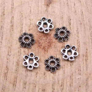 1200 un. tapas de cuentas de aleación de plata tibetana 6x6x2 mm hazlo tú mismo para hacer joyas C14880 - Imagen 1 de 3