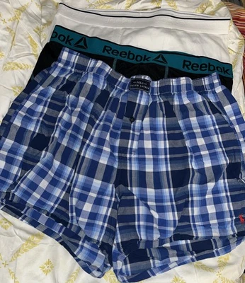 Lote de 3 Boxers Multi Diseño Para Hombre Talla XL Reebok, Polo Ralph Lauren, Jockey Foto 1 de 4