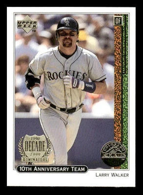 1999 Upper Deck #X29 Larry Walker 10th Anniversary Team Colorado Rockies - Image 1 of 2
