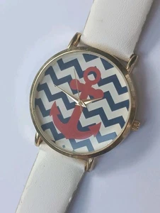 Reloj Geneva oversize anchor&sea unisex correa blanca cuarzo  - Imagen 1 de 6