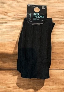 Primark Black Over-the-Knee Socks - Wool Blend - Size UK 4-8, EUR 37-42 - Picture 1 of 2