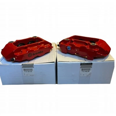 RENAULT CLIO RS BRAKE CALIPERS RIGHT LEFT PAIR FRONT BREMBO 7701066291 CLIO 3 RS - Image 1 of 2