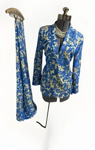 NEW J Crew Pant Suit Size 2 Two Piece Set Floral Pockets Ankle Length Straight - Picture 1 of 24