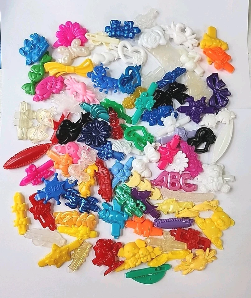 Gran Lote Mixto de 76 Pinzas para el Cabello Niña Plástico Limpio Multicolor  Foto 1 de 4