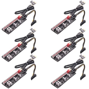 6 StüCke VER009S Plus PCI-E Riser Karte PCI Express 1X Bis 16X Adapter mit 6387 - Bild 1 von 5
