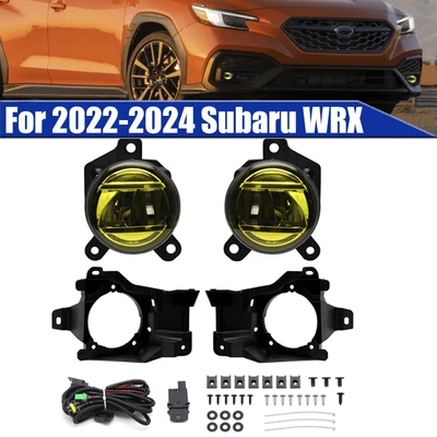 Par de luces antiniebla LED amarillas Len aptas para Subaru WRX 22-24 lado conductor y pasajero Foto 1 de 4