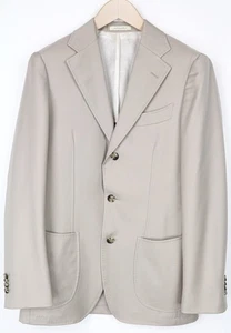 SUITSUPPLY Havana Men's UK34R Light Brown Slim Pure Wool Super 110's Blazer - Picture 1 of 17