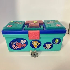 Caja de aparejos LPS Littlest Pet Shop 2007 vintage almacenamiento estuche divisores 495 - Imagen 1 de 16