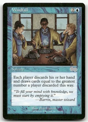Windfall #111 (LP) Urza's Saga USG Magic MTG - Image 1 of 2