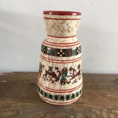 Vintage Neofitou Keramik Griechische Keramik Hieroglyphen Mini Vase - Bild 1 von 4