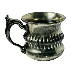 Vintage Apollo Silver Co Quadruple Plate Mug Marked 702 Shaving 3 Inch - Picture 1 of 6