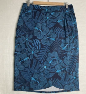 Rip Skirt Hawaii Wrap Skirt Size M Length 3 Coverup Maui Moonlight Navy Floral - Picture 1 of 9