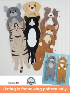 SCHNITTMUSTER Kinder Tier Handtuch - Welpe Hund Katze Bad Jungen Mädchen 11285 - Bild 1 von 3