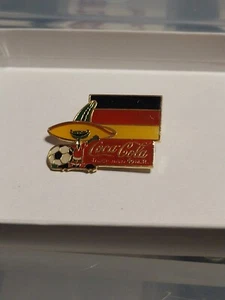 1984 Coca Cola Soda Soccer World Cup West Germany Enamel Pin - Picture 1 of 3