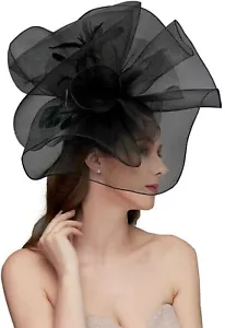Women's Fascinators Hat for Women Tea Party Headband Wedding Cocktail Flower ... - Picture 1 of 7