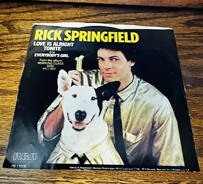 Rick Springfield Love Is Alright Tonight 45 Vinyl 1981 - Image 1 of 3