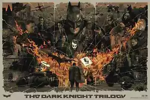 Poster stampa artistica The Dark Knight Trilogy GABZ Purging Fire Variant x/150 Batman - Foto 1 di 1