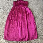 Abercrombie Fitch Womens Detachable Strap Fit & Flare Dress Fuchsia Pink L $120