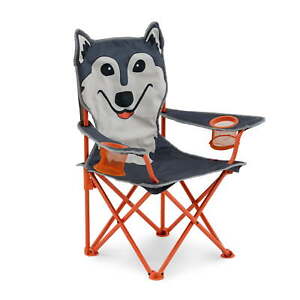 Kid's Camping Chair - Gray/Orange Color