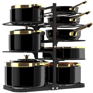 Pots and Pans Organizer under Cabinet, 21" Heavy Duty 8-Tier Adjustable Pot a... - Picture 1 of 8