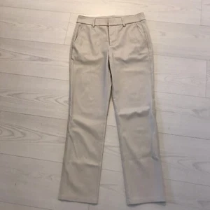 Pantaloni In Pelle ZARA Taglia 34 XS Colore Bianco Panna Gamba Dritta Come Nuovi - Foto 1 di 5