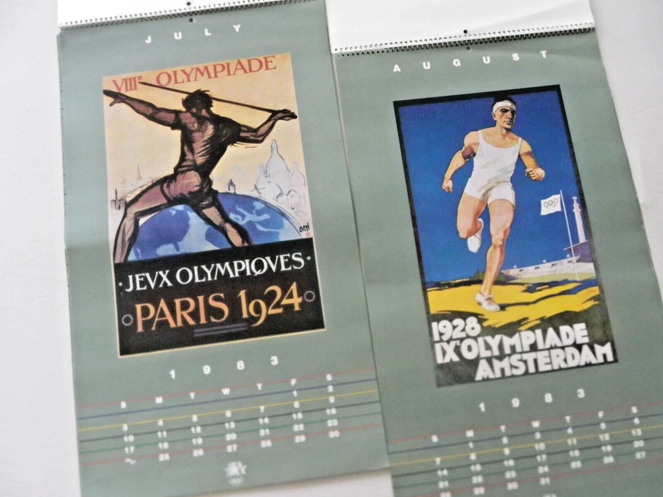 Póster Calendario 1983/84 Juegos Olímpicos XXIII OLIMPIADA L.A 1896-1984 Conmemorativo Foto 1 de 4