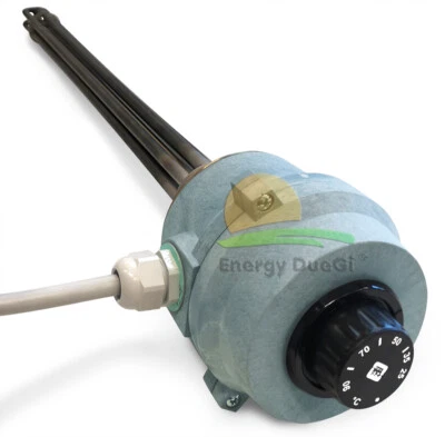 Resistenza elettrica corazzata 6 kW trifase termostato regolabile fino a 90°C