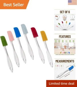 Juego de 6 mini espátulas de silicona, resistentes al calor, sin BPA - Herramientas de cocina ideales - Imagen 1 de 11