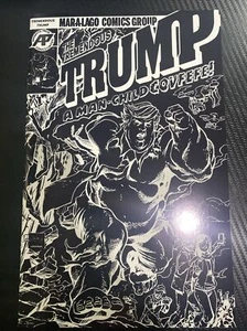 Tremendous Trump A Man Child COVFEFE Rare B&W Convention Exclusive - Picture 1 of 3