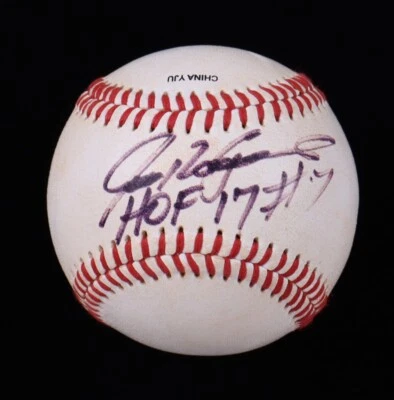 Ivan Rodriguez Signed Baseball Inscribed "HOF 17  & #7" (JSA COA) Texas Rangers - Image 1 of 4