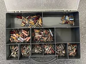 Vintage Resistor Collection - Assorted Electronic Resistors Mixed Types & Values - Picture 1 of 9