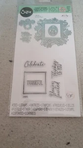 Sizzix Framelits mit Briefmarken Set - 665655 Blumenfeier (4 Würfel, 5 Briefmarken) - Bild 1 von 2