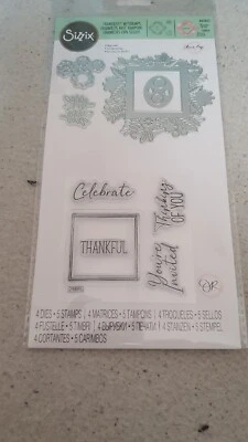 Sizzix Framelits with Stamps Set- 665655 Floral Celebration (4 Dies, 5 Stamps)   — 第 1/2 张图片