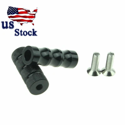 Reposapiés universales CNC negras reposapiés pedales peldaños para Honda Yamaha Foto 1 de 4