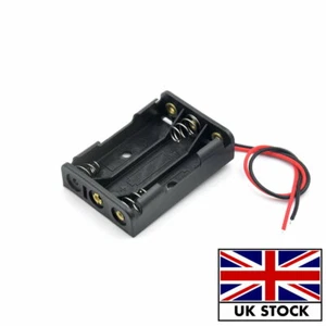 3 x AAA Batterie Aufbewahrungsbox AAA Batteriehalter mit 15cm Kabel Blei AAA Batterie - Bild 1 von 6