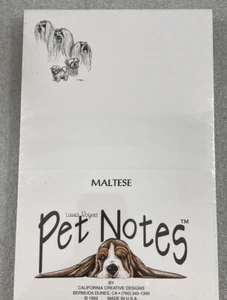 MALTESE Pet Notes Tablets (2) writing note paper NEW 5.5" x 8.25" - Picture 1 of 4