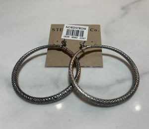 NWT Nordstrom Silver Hoop Earrings - Picture 1 of 4