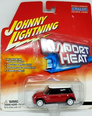 Johnny Lightning HTF White Lightning Mini Cooper S Import Heat Custom Wheel  G2 - Image 1 of 2