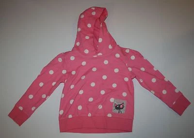 Nuevo NEXT UK Niñas 3 4 Años Rosa con Lunares Blancos Sudadera con Capucha Top Gatito Gato Sudadera Foto 1 de 2