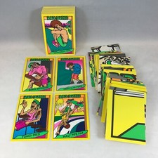 RAD-DUDES PACIFIC 1990 Complete Card Set w/ Puzzles (Cartoon Skaters & Surfers)