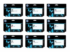 Lote de cartuchos de tinta genuinos HP 70 (130 ml) para HP Z2100 Z3100 Z3200 ENVÍO GRATUITO - Imagen 1 de 30