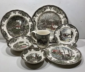 Johnson Bros. 28-teiliges Abendessen Set Vajilla FRIENDLY VILLAGE England 1883 - Bild 1 von 15