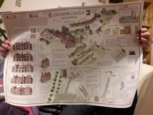 CHILHAM CASTLE HISTORY AND PLAN POSTER. 2013 - Picture 1 of 5