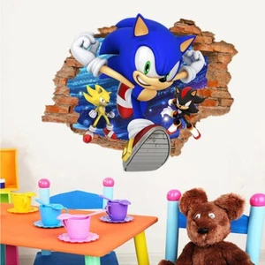 Sonic & Friend Shadow Decal Removable WALL STICKER Home Decor Art Mural - Picture 1 of 3
